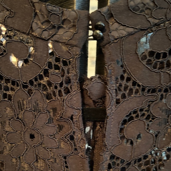 Nanette Lepore Elegant Black Lace Sleeveless Blouse - Picture 6 of 11